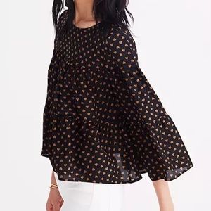 Madewell silk heart top